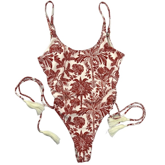 NWT Women’s Phax One-Piece Tropical Lace Up In Size M - Picture 1 of 5